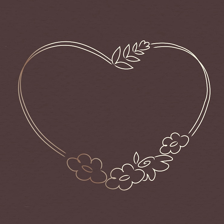 Ücretsiz Vektör cute doodle floral wreath in a heart shape vector