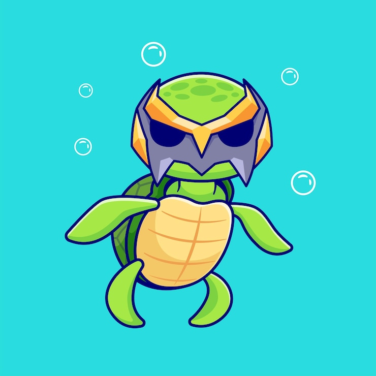 Ücretsiz Vektör cute turtle super hero cartoon vector icon illustration animal holiday icon isolated flat vector