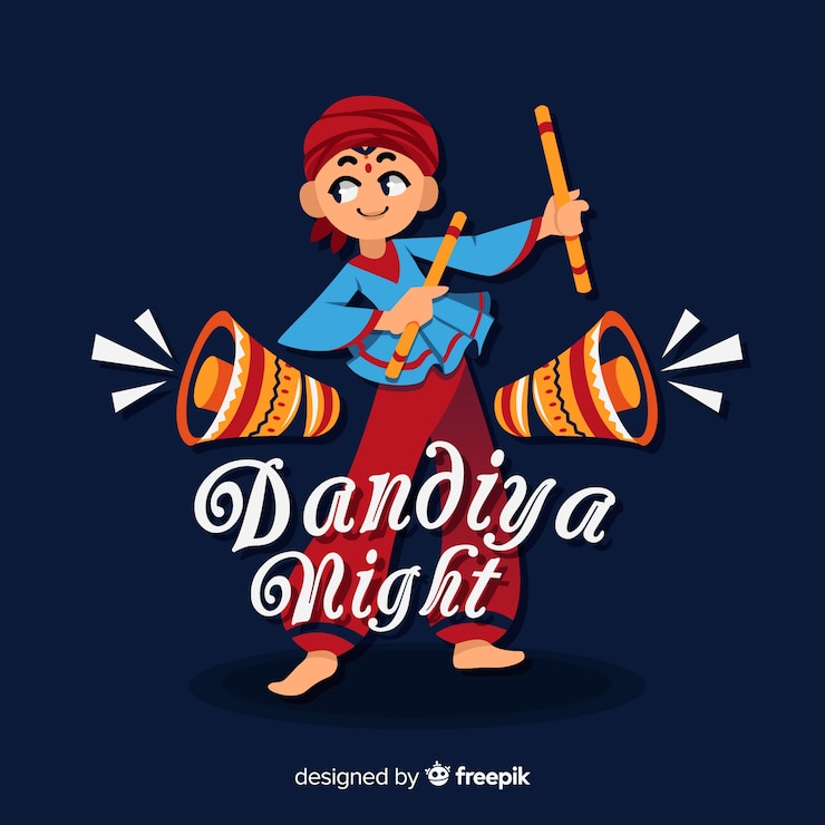 Ücretsiz Vektör dandiya gecesi arka planı