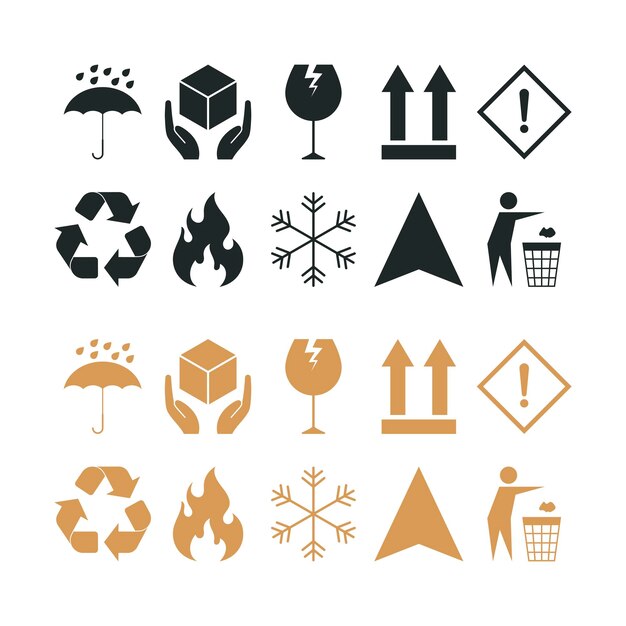 delivery package symbols