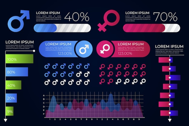 Demografik grafik tasarım şablonu