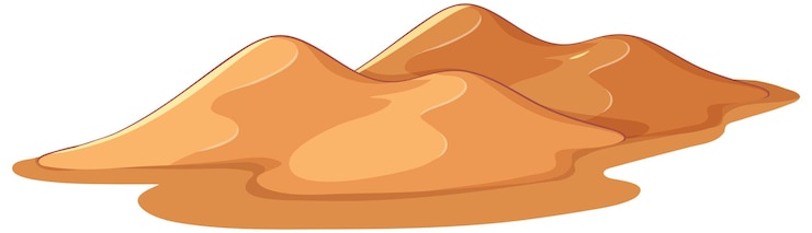 Ücretsiz Vektör desert sand dunes illustration