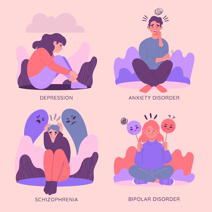 Ücretsiz Vektör different mental disorders
