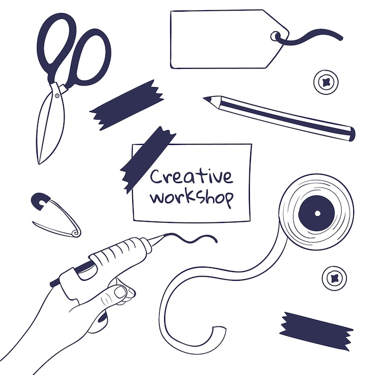 Ücretsiz Vektör diy yaratıcı atölye