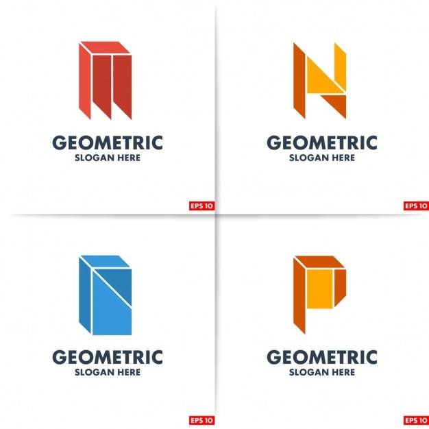Ücretsiz Vektör dört geometrik logo