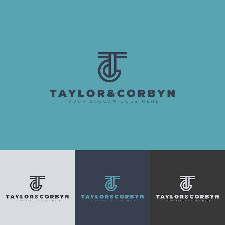 Ücretsiz Vektör düz design tc logo tasarım şablonu