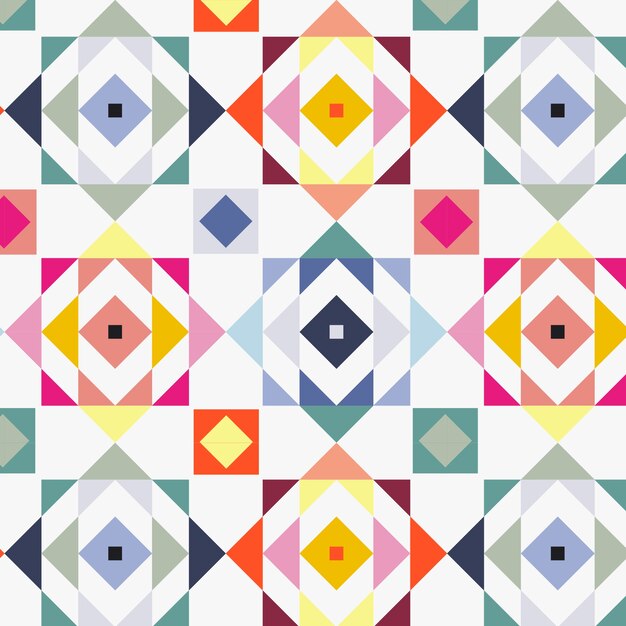 Düz renkli geometrik desen tasarımı