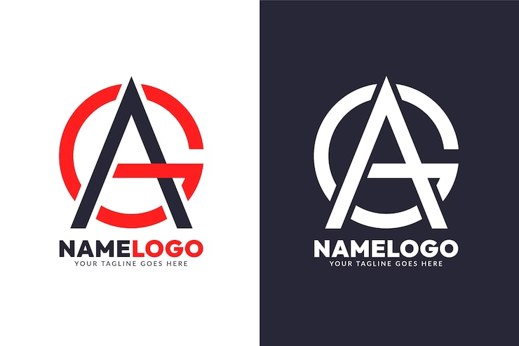 Ücretsiz Vektör düz tasarım baş harfleri logo design