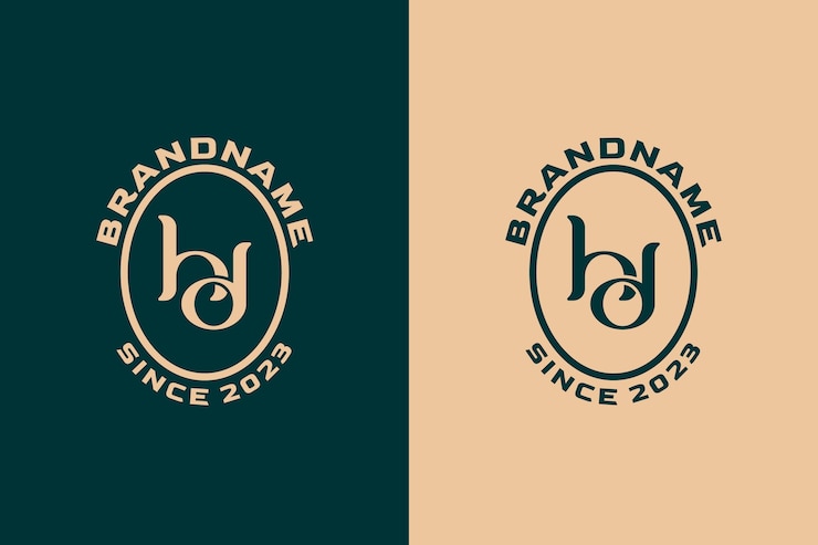 Ücretsiz Vektör düz tasarım hd monogram logo design şablonu