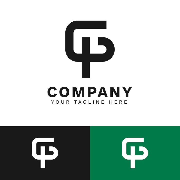 Ücretsiz Vektör düz tasarım pg monogram logo