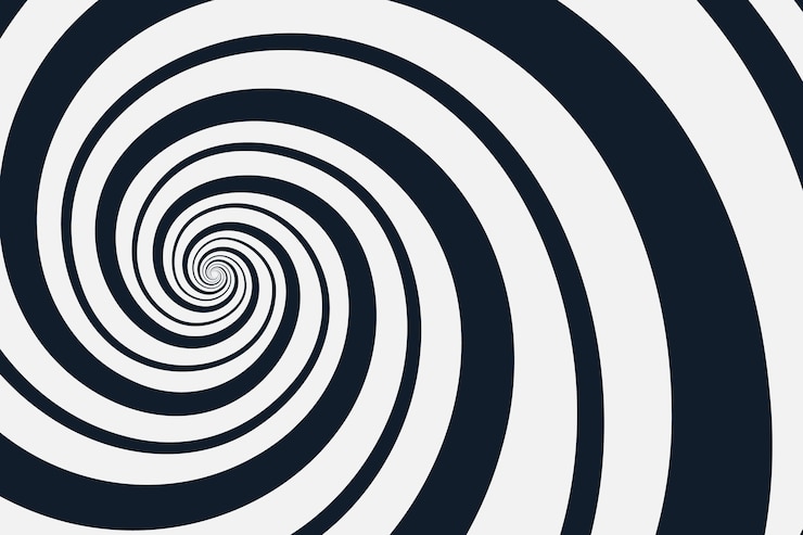 Ücretsiz Vektör düz tasarım spiral daire arka planı