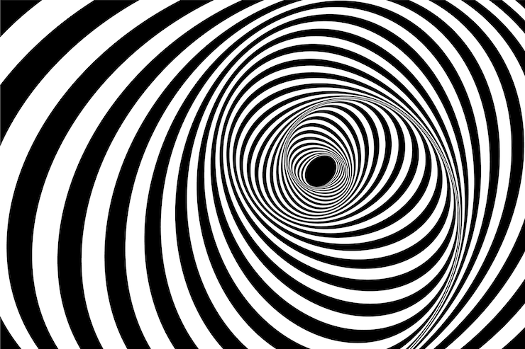 Ücretsiz Vektör düz tasarım spiral daire arka planı