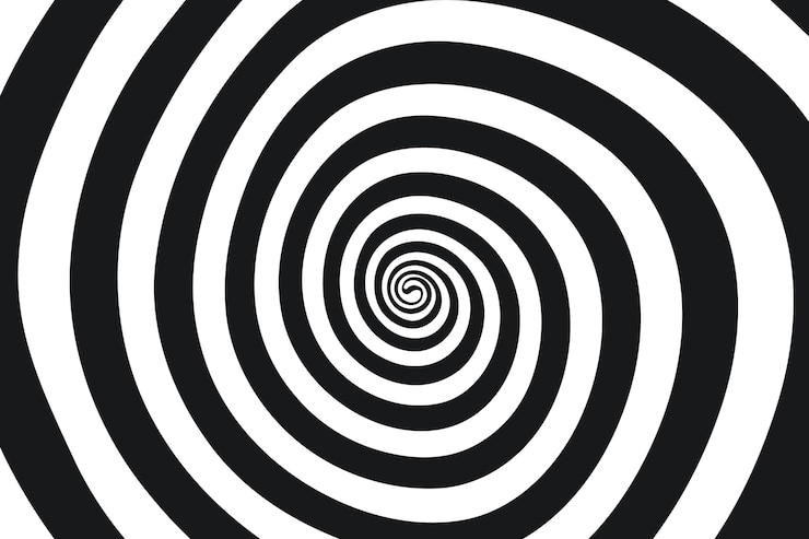 Ücretsiz Vektör düz tasarım spiral daire arka planı