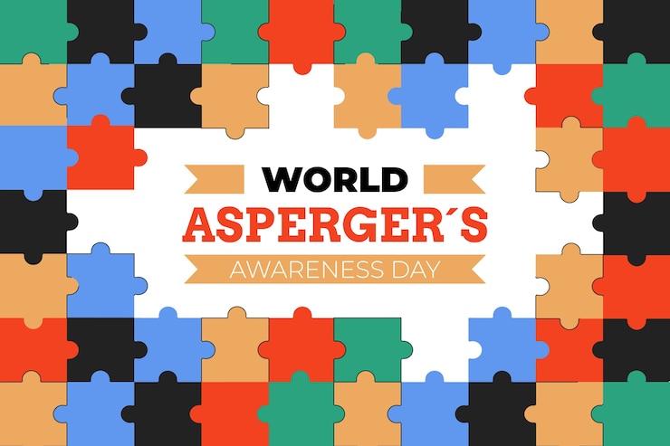 Ücretsiz Vektör düz uluslararası asperger günü arka planı