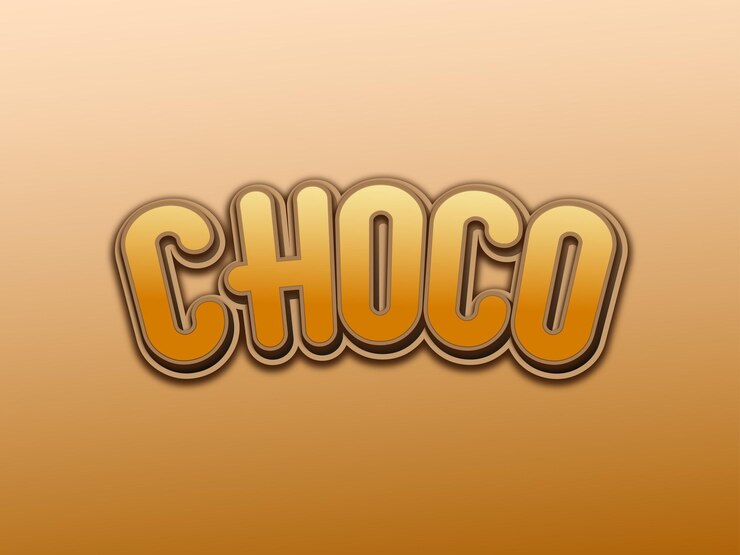 Ücretsiz Vektör düzenlenebilir choco metin efekti vektörü