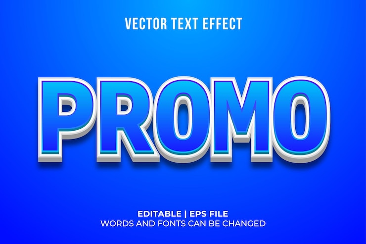 Ücretsiz Vektör editable 3d text effect for promotion