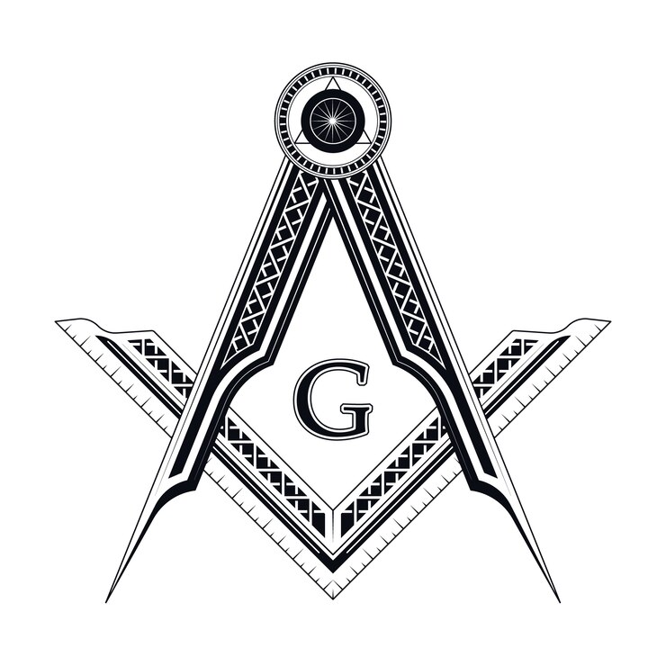 Ücretsiz Vektör el çizimi düz design mason logosu