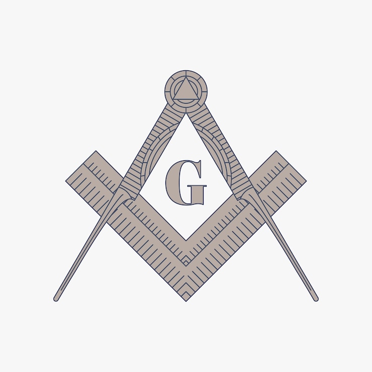 Ücretsiz Vektör el çizimi düz design mason logosu