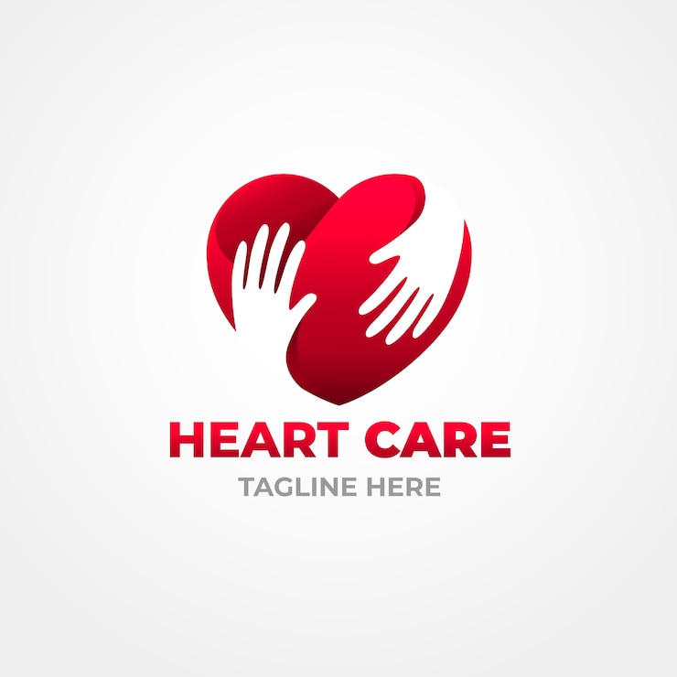 Ücretsiz Vektör el çizimi kalp logo tasarımı