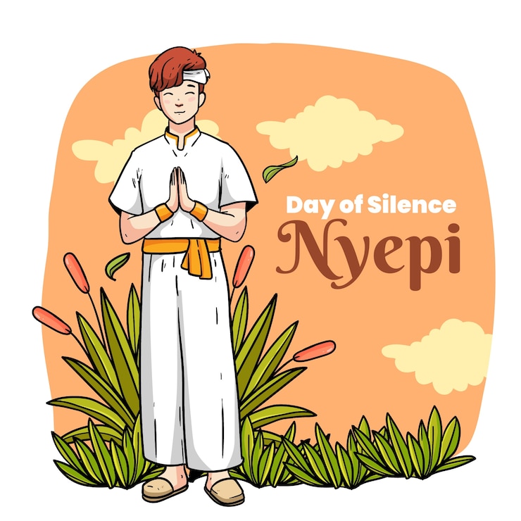 Ücretsiz Vektör el çizimi nyepi çizimi