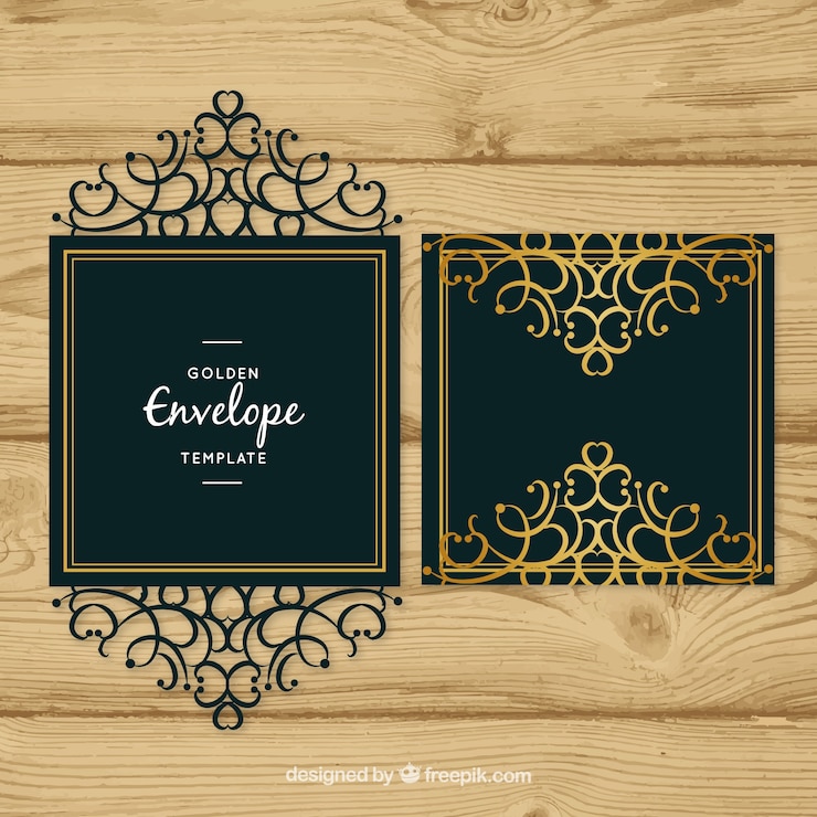 Ücretsiz Vektör elegant ornamental envelope
