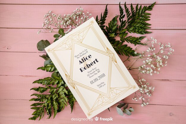 elegant wedding invitation