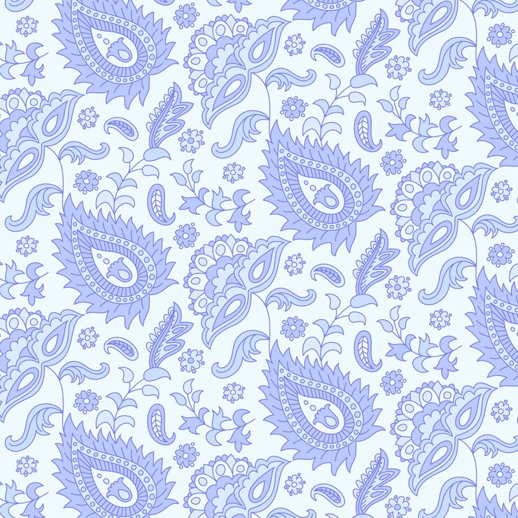 Ücretsiz Vektör elle çizilmiş paisley deseni