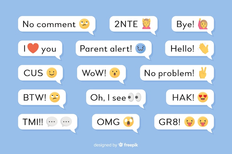 Ücretsiz Vektör emojili küçük mesajlar
