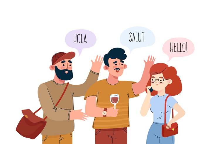 Ücretsiz Vektör farklı dillerde konuşan gençler