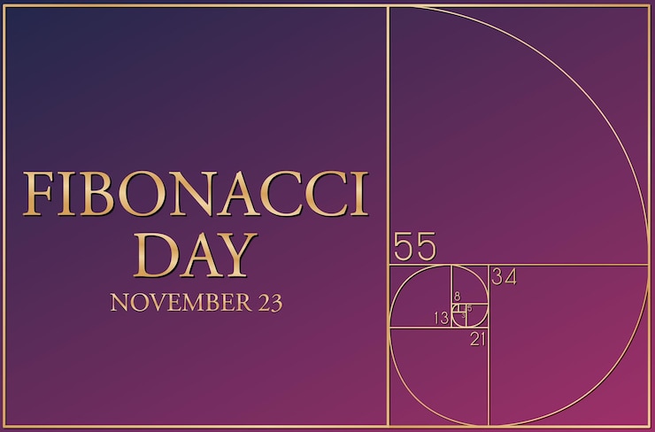 Ücretsiz Vektör fibonacci günü poster tasarımı