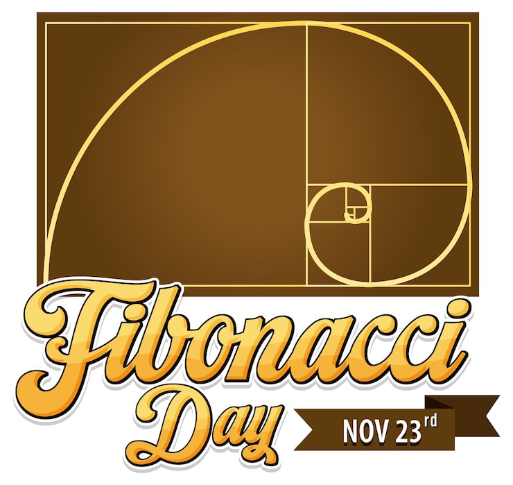 Ücretsiz Vektör fibonacci günü poster tasarımı
