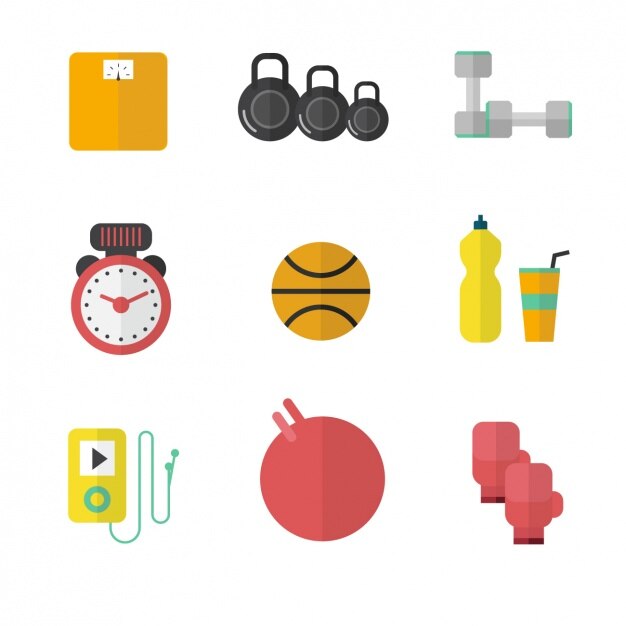 Fitness icon collection 