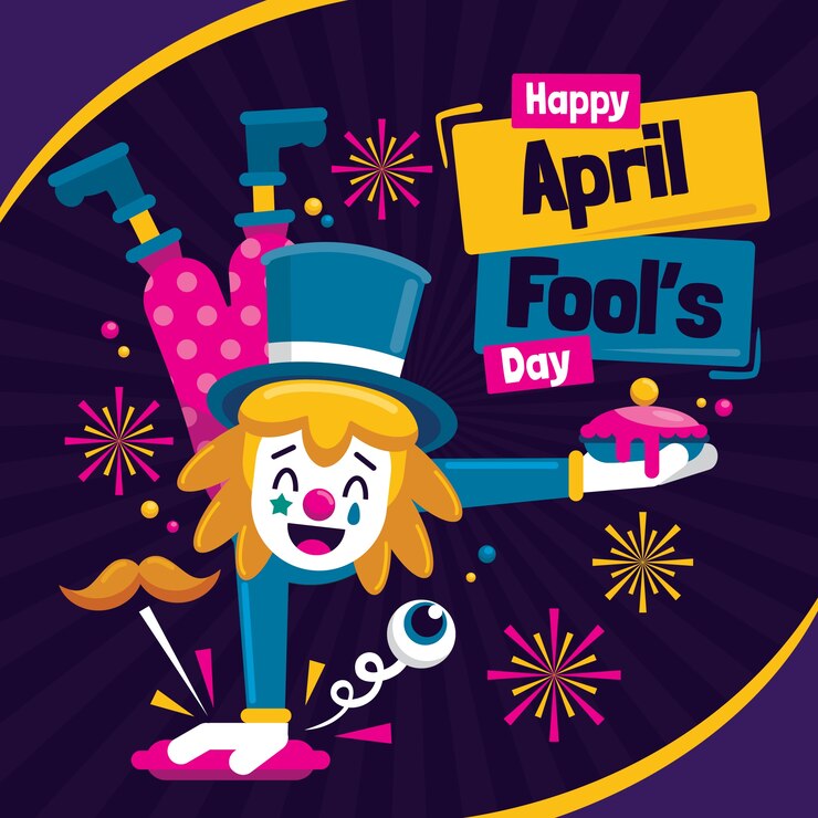 Ücretsiz Vektör flat april fools day illustration