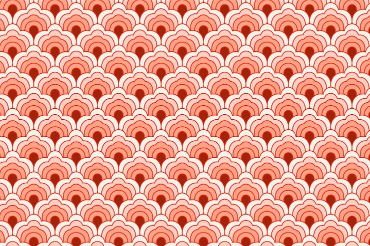 Ücretsiz Vektör flat design japanese wave pattern illustration