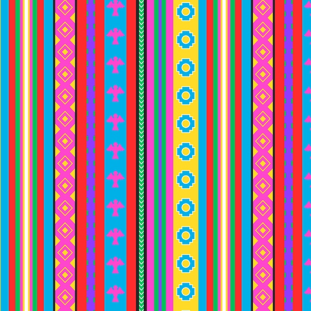 flat design peruvian pattern