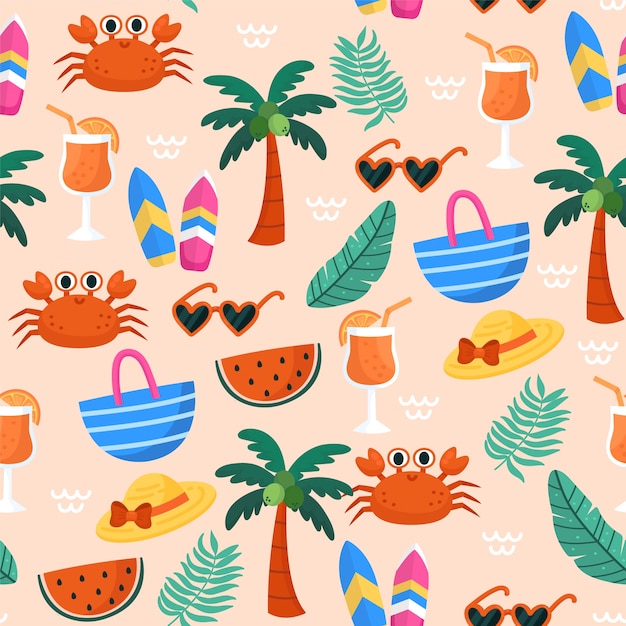 Flat pattern design for summer