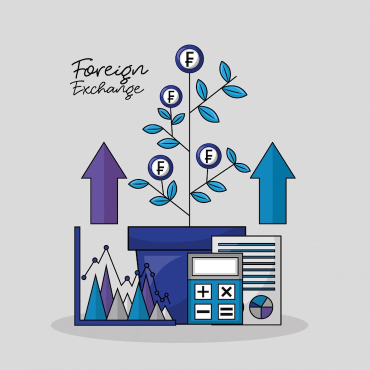Ücretsiz Vektör foreign exchange background