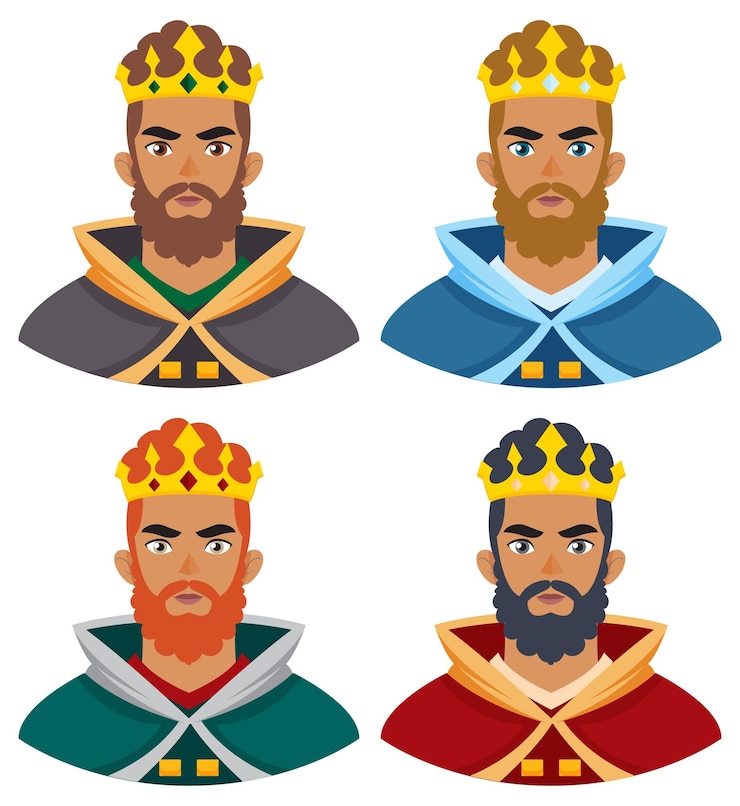 Ücretsiz Vektör four kings vector illustration