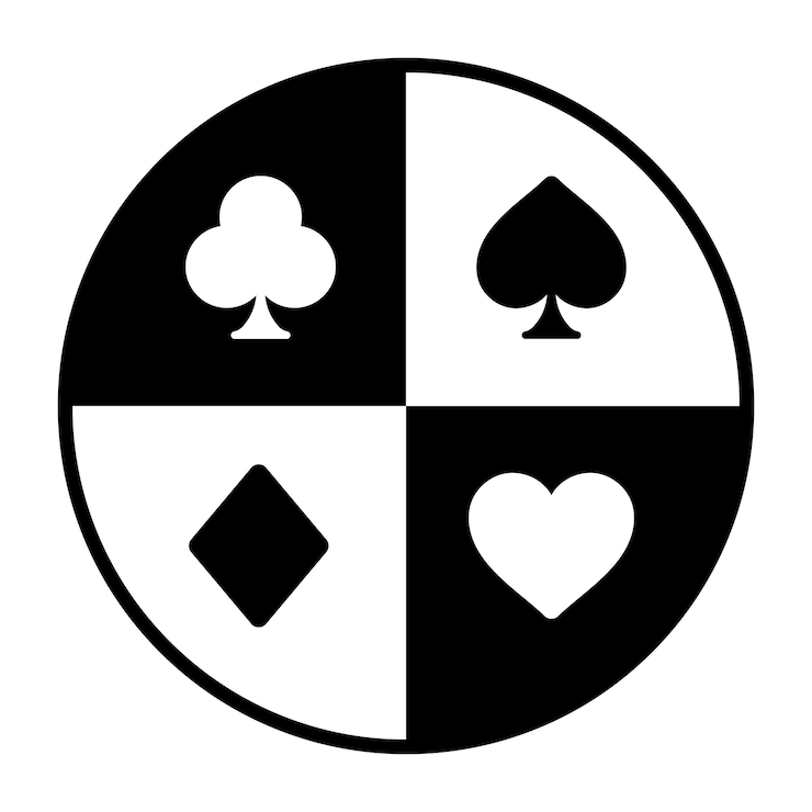 Ücretsiz Vektör four suits glyph style