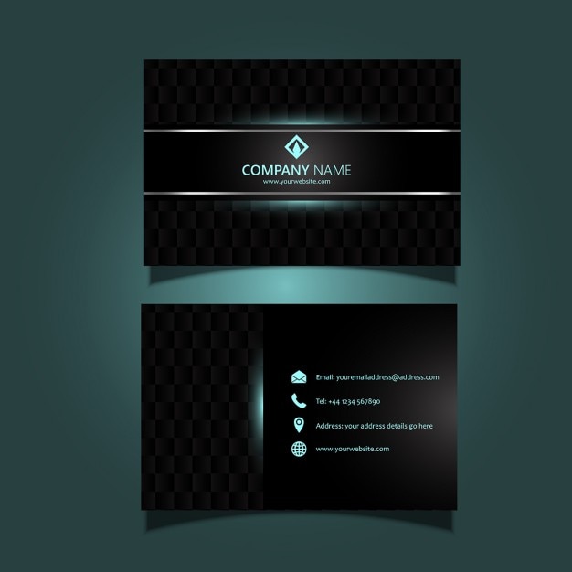 Ücretsiz Vektör futuristic black business card