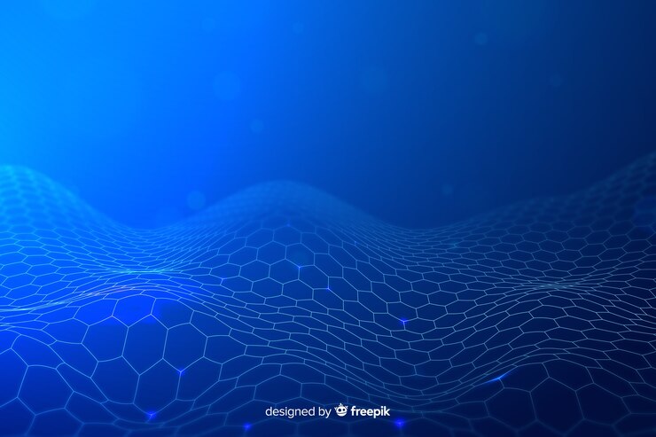 Ücretsiz Vektör futuristic hexagonal net background