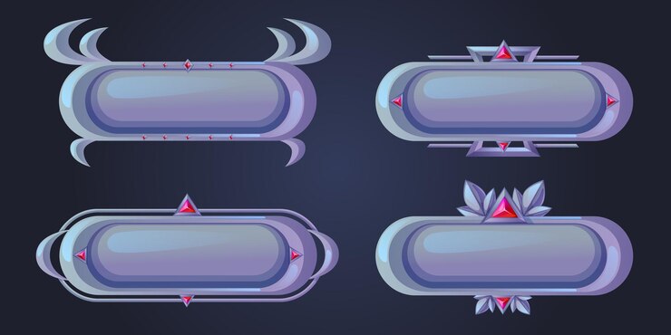 Ücretsiz Vektör game button magic set