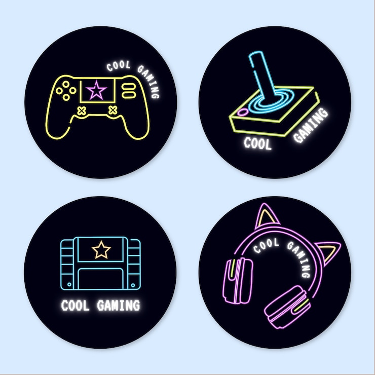 Ücretsiz Vektör gaming sticker template design