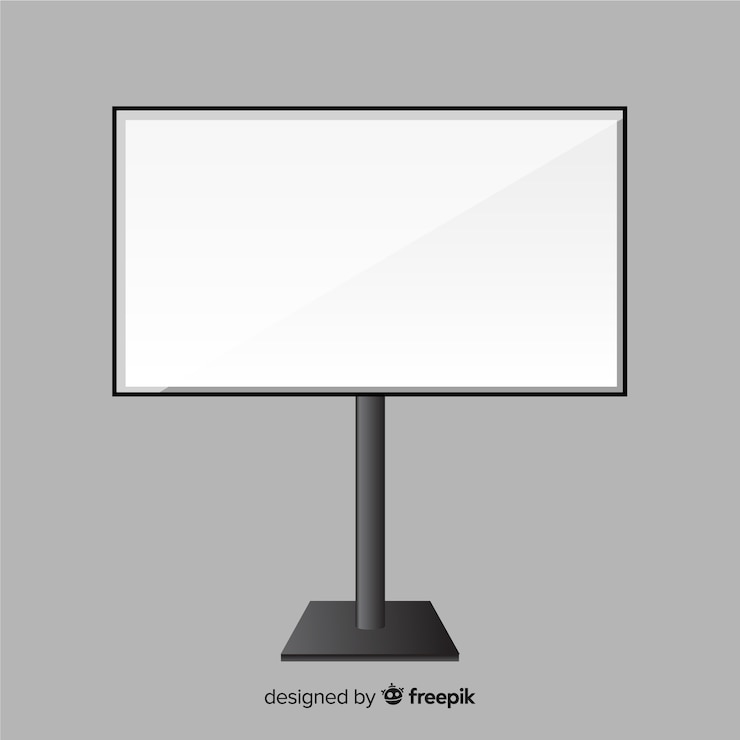 Ücretsiz Vektör gerçekçi boş reklam panosu