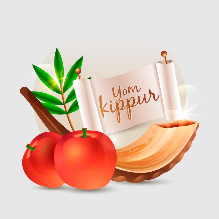 Ücretsiz Vektör gerçekçi yom kippur şablonu