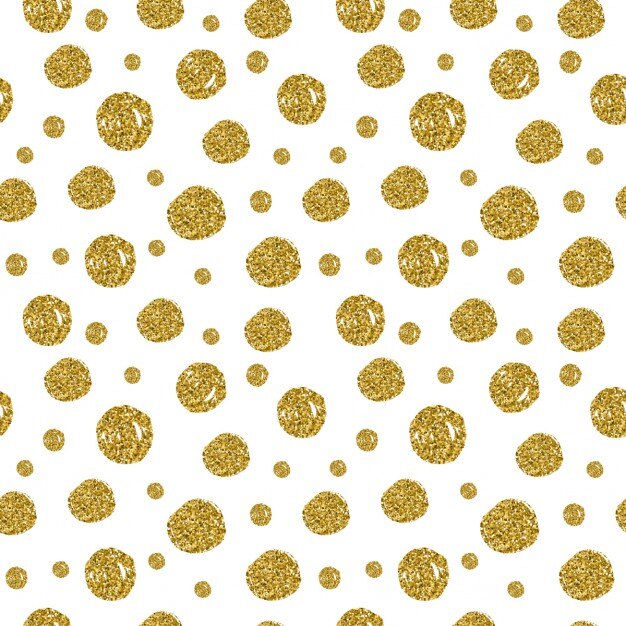Glitter dots on a white background
