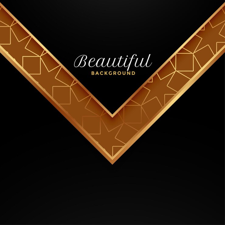 Ücretsiz Vektör golden and black geometric background design vector illustration