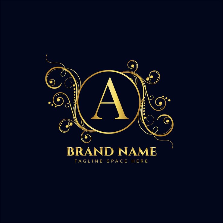 Ücretsiz Vektör golden floral style luxury logo concept design