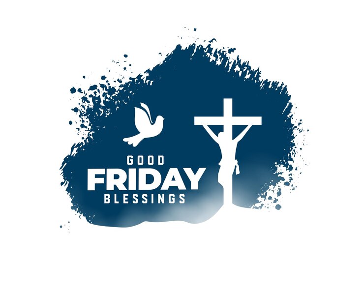 Ücretsiz Vektör good friday greeting card in gungy style