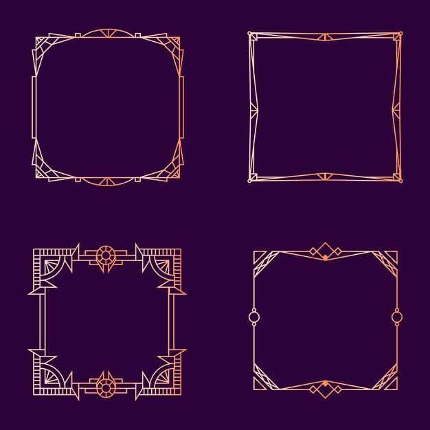 gradient art deco frame design
